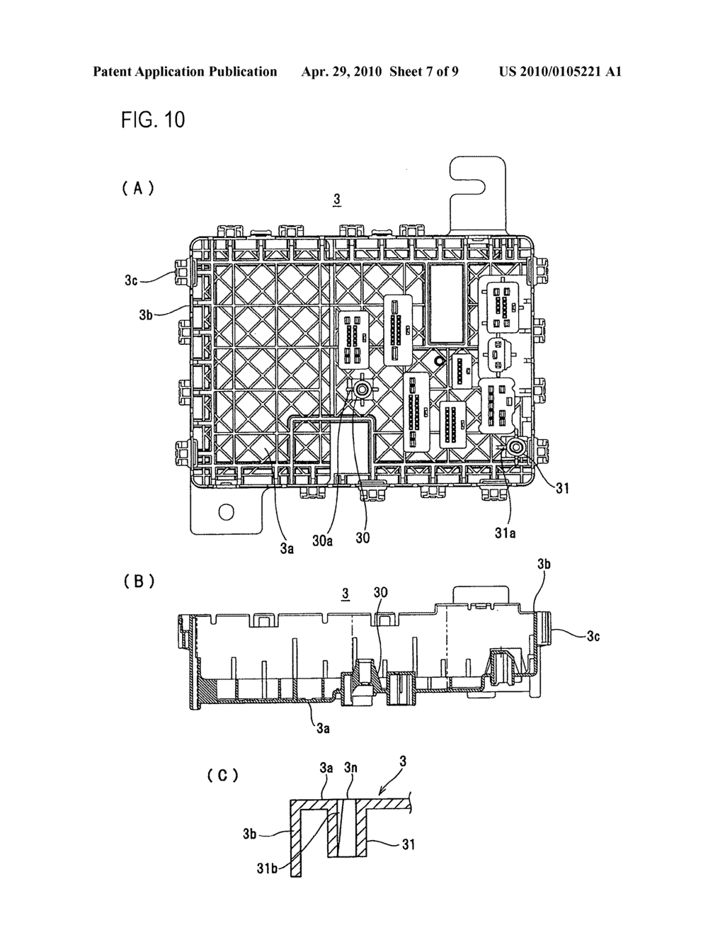 Electrical connection box and method of assembling the electrical connection box - diagram, schematic, and image 08