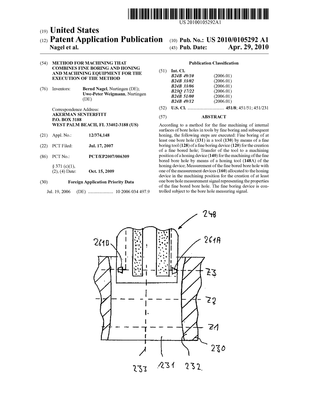 METHOD FOR MACHINING THAT COMBINES FINE BORING AND HONING AND MACHINING EQUIPMENT FOR THE EXECUTION OF THE METHOD - diagram, schematic, and image 01