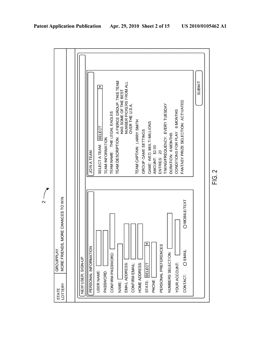 SYSTEMS AND METHODS FOR REWARDING GROUP PARTICIPATION IN LOTTERY GAMES - diagram, schematic, and image 03