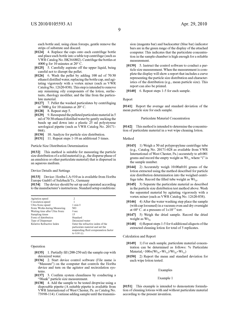 Wet Wipe Lotions Comprising Particulate Material - diagram, schematic, and image 12