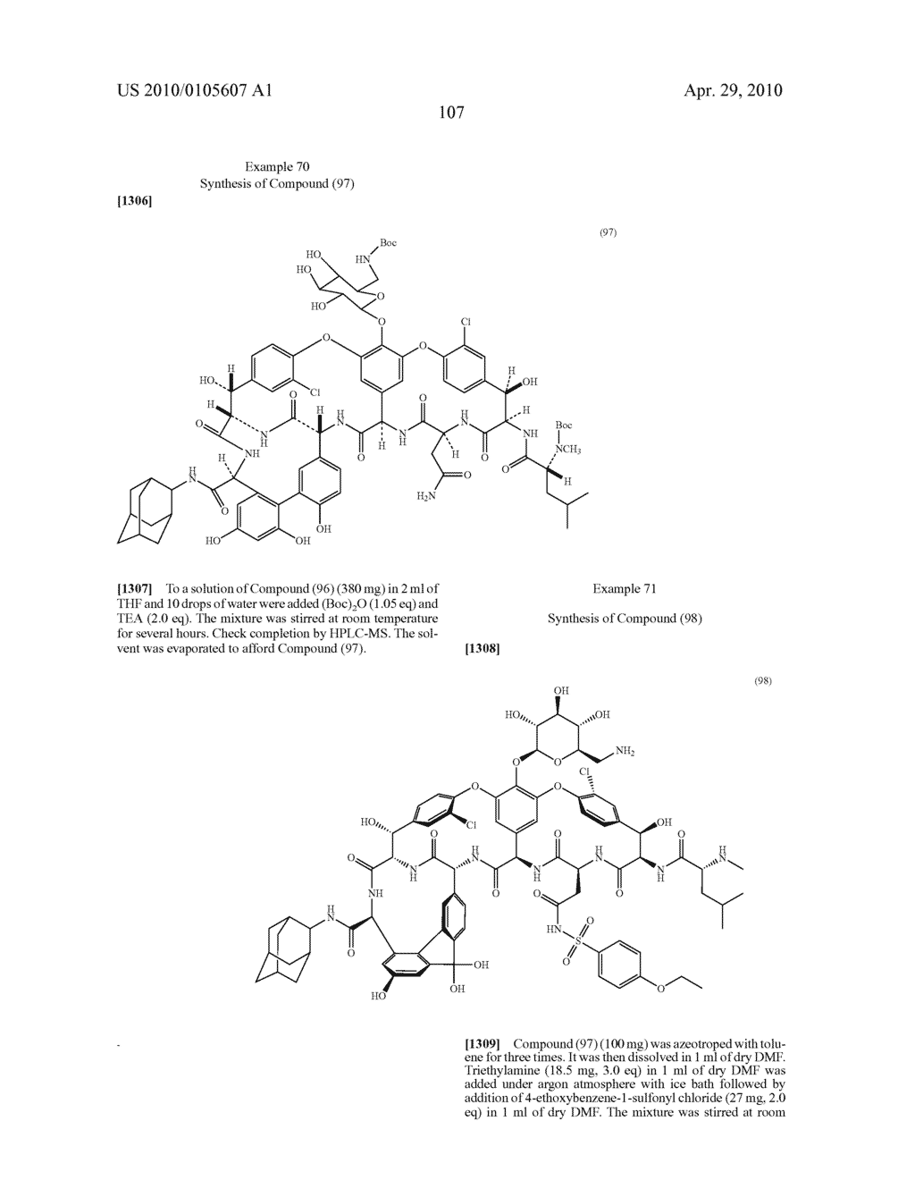 NOVEL SEMI-SYNTHETIC GLYCOPEPTIDES AS ANTIBACTERIAL AGENTS - diagram, schematic, and image 107