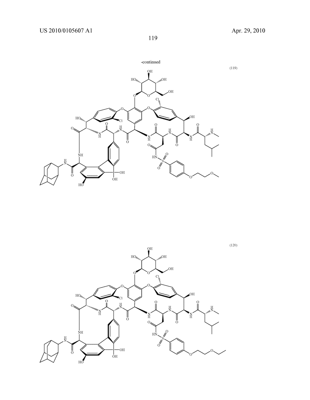 NOVEL SEMI-SYNTHETIC GLYCOPEPTIDES AS ANTIBACTERIAL AGENTS - diagram, schematic, and image 119