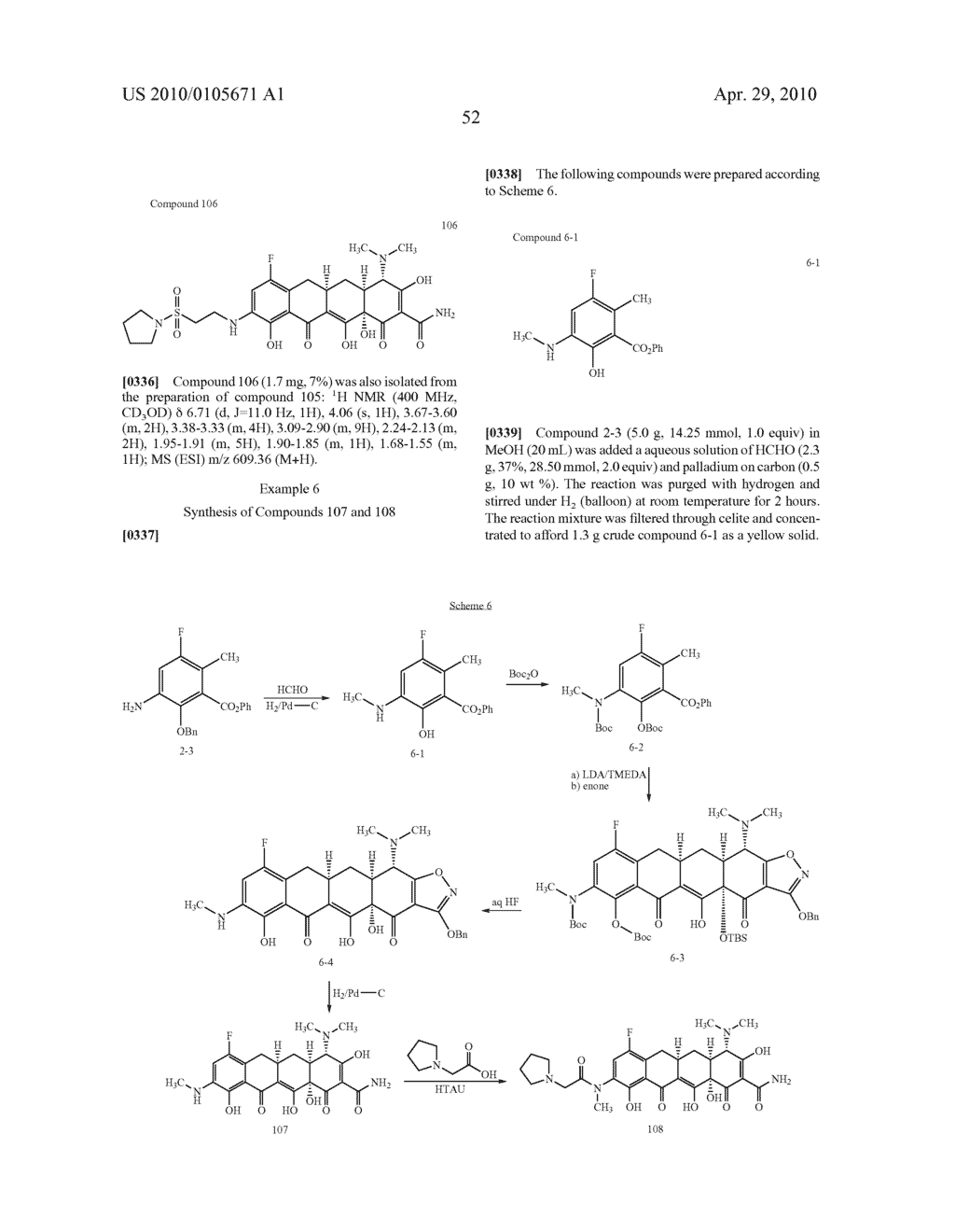 C7-fluoro substituted tetracycline compounds - diagram, schematic, and image 53