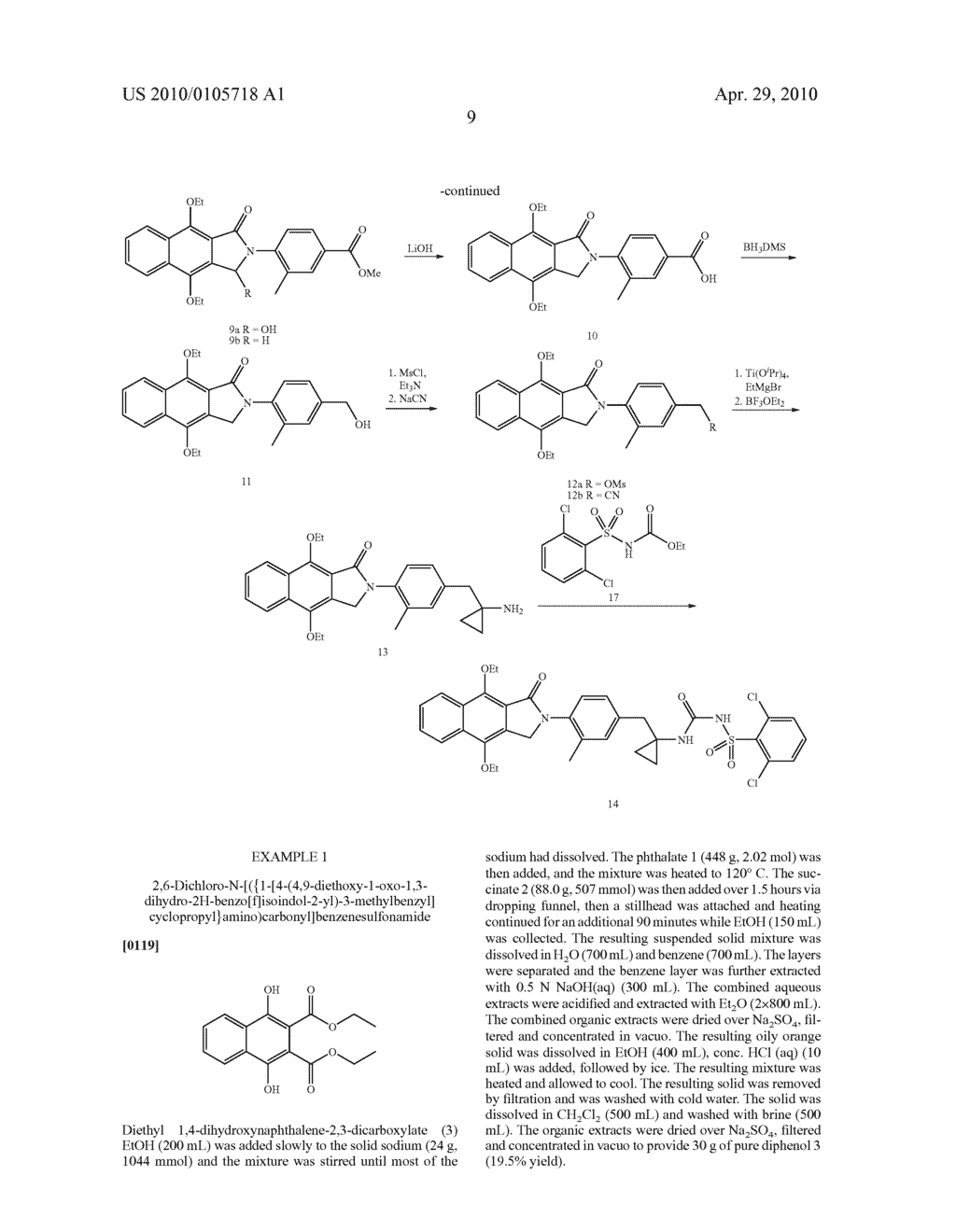 NAPHTHALENE AND QUINOLINE SULFONYLUREA DERIVATIVES AS EP4 RECEPTOR ANTAGONISTS - diagram, schematic, and image 10