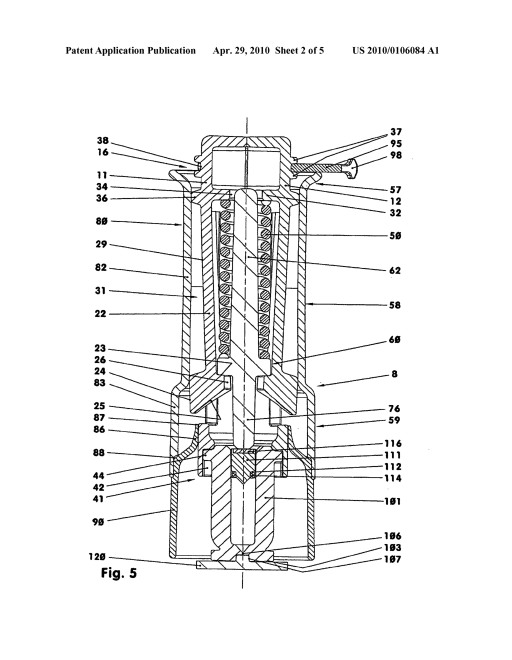 Disposable injector with at least one drawer hook which can be forcibly decoupled - diagram, schematic, and image 03