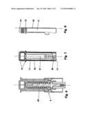 Disposable injector with at least one drawer hook which can be forcibly decoupled diagram and image