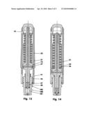 Disposable injector with at least one drawer hook which can be forcibly decoupled diagram and image