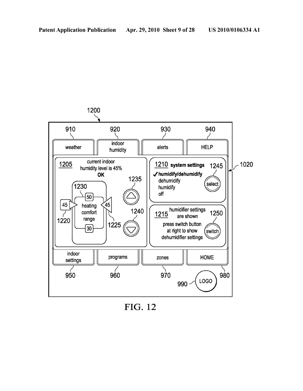 SYSTEM AND METHOD FOR ZONING A DISTRIBUTED ARCHITECTURE HEATING, VENTILATION AND AIR CONDITIONING NETWORK - diagram, schematic, and image 10