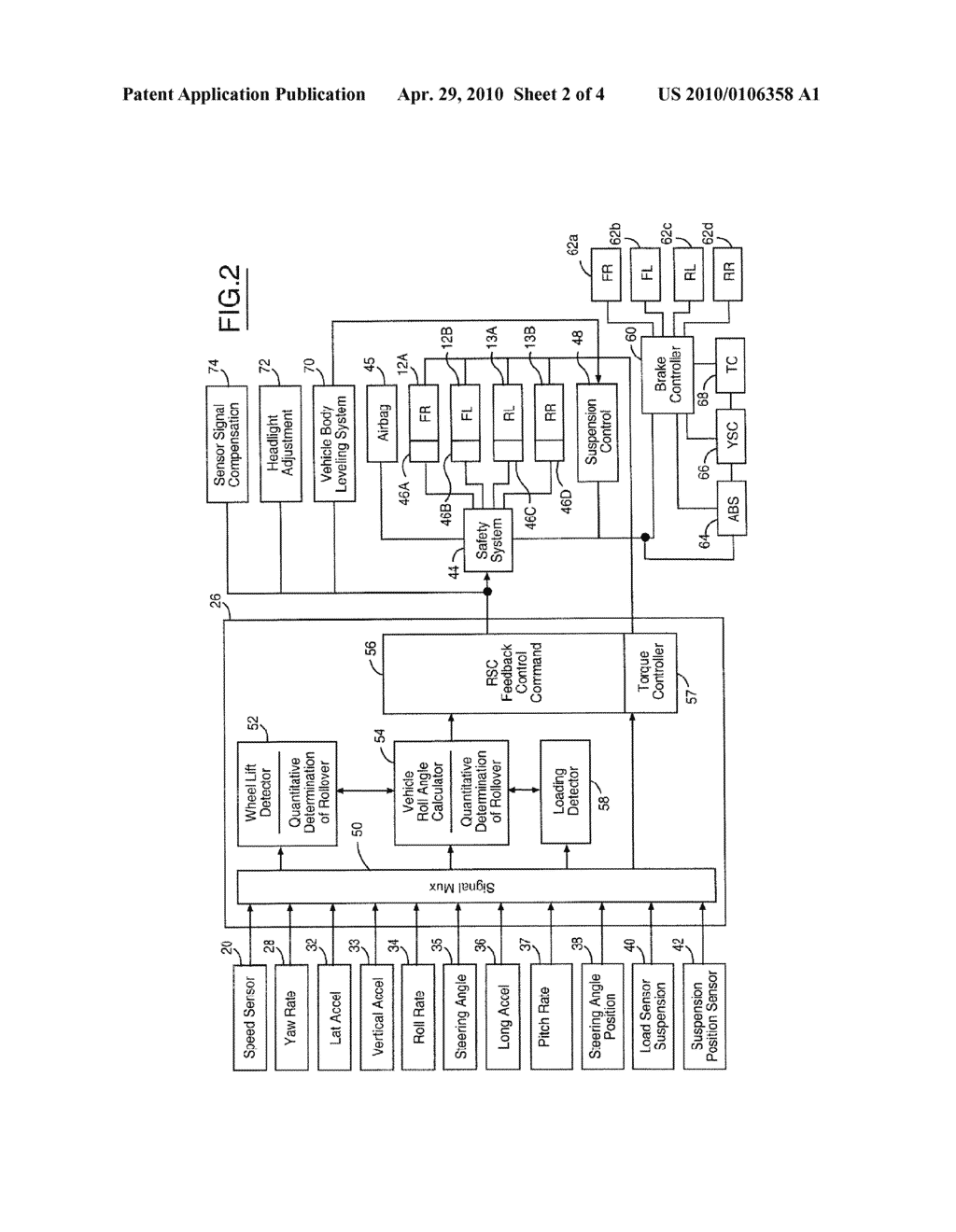 SYSTEM FOR DYNAMICALLY DETERMINING VEHICLE REAR/TRUNK LOADING FOR USE IN A VEHICLE CONTROL SYSTEM - diagram, schematic, and image 03