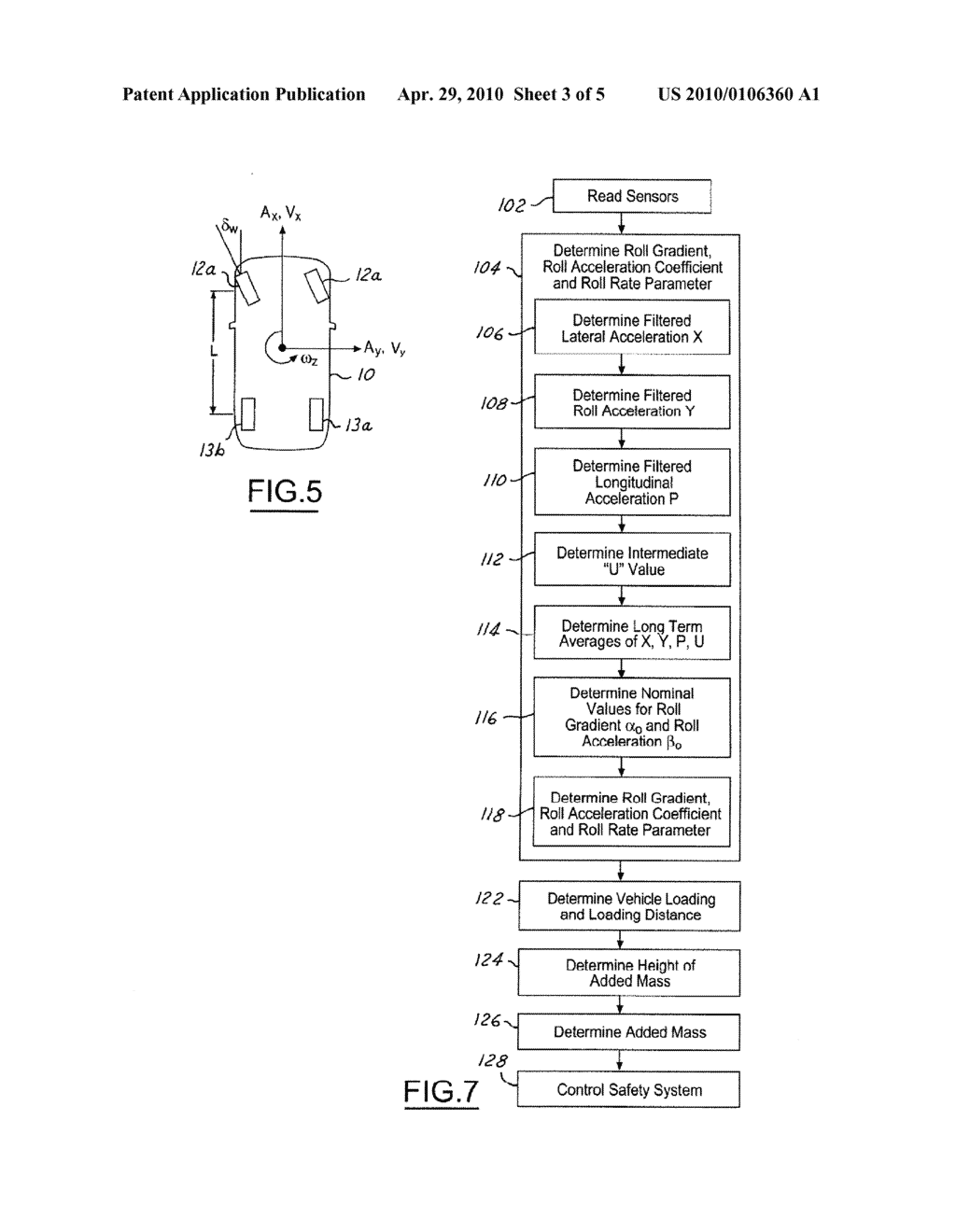 SYSTEM AND METHOD FOR DYNAMICALLY DETERMINING VEHICLE LOADING AND VERTICAL LOADING DISTANCE FOR USE IN A VEHICLE DYNAMIC CONTROL SYSTEM - diagram, schematic, and image 04