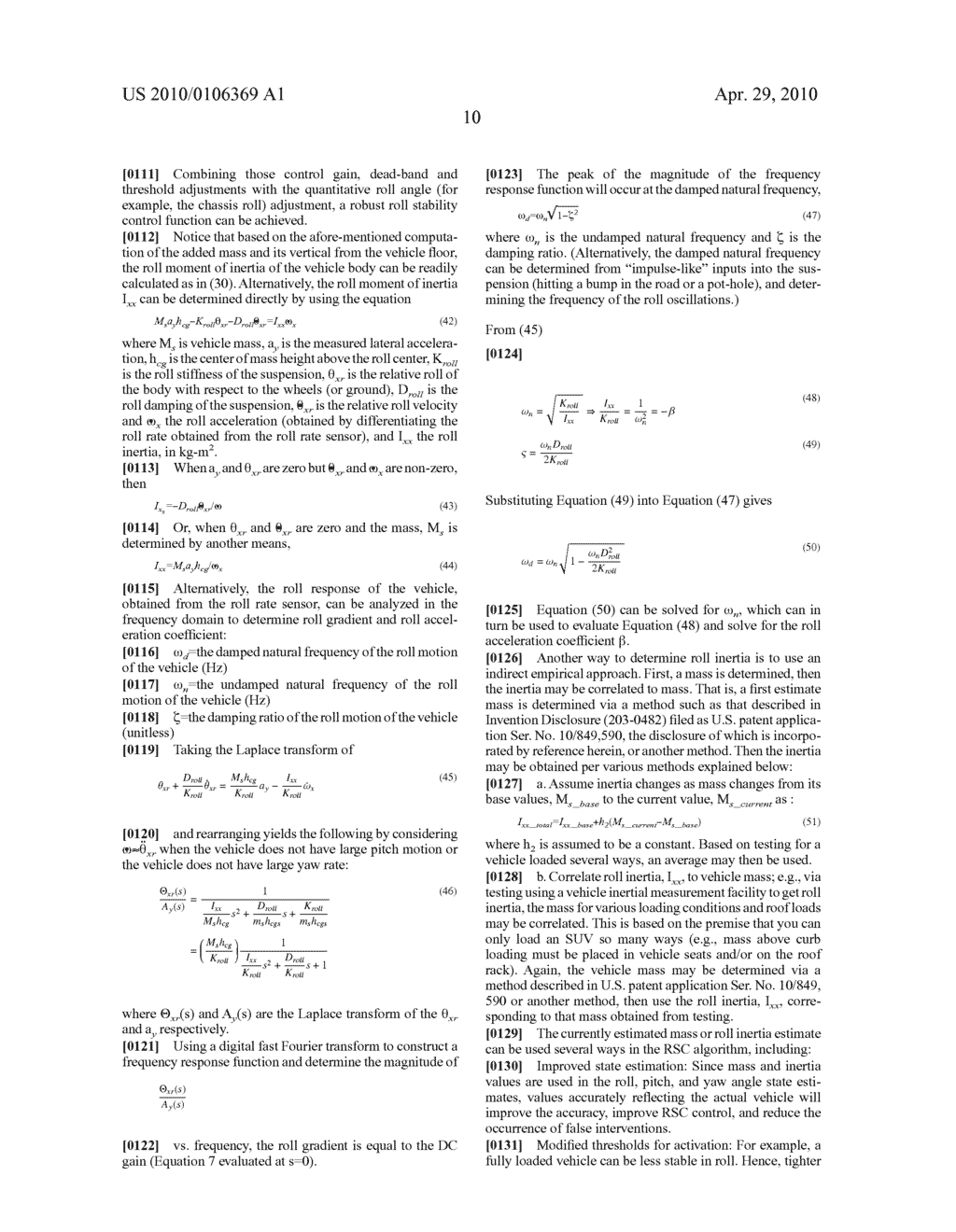 SYSTEM AND METHOD FOR DYNAMICALLY DETERMINING VEHICLE LOADING AND VERTICAL LOADING DISTANCE FOR USE IN A VEHICLE DYNAMIC CONTROL SYSTEM - diagram, schematic, and image 16