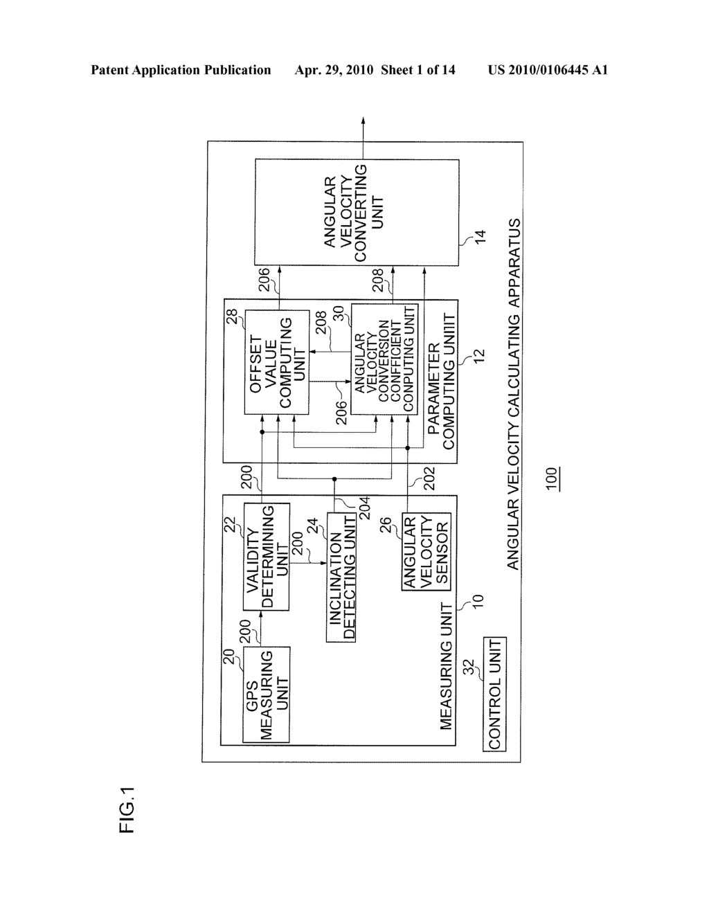 ANGULAR VELOCITY SENSOR CORRECTING APPARATUS FOR DERIVING VALUE FOR CORRECTING OUTPUT SIGNAL FROM ANGULAR VELOCITY SENSOR, ANGULAR VELOCITY CALCULATING APPARATUS, ANGULAR VELOCITY SENSOR CORRECTING METHOD, AND ANGULAR VELOCITY CALCULATING METHOD - diagram, schematic, and image 02