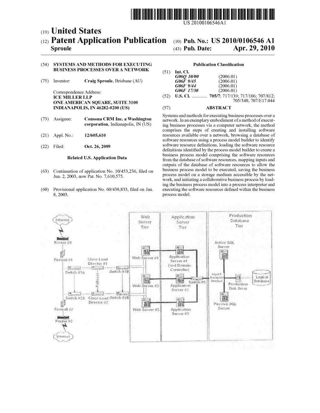 SYSTEMS AND METHODS FOR EXECUTING BUSINESS PROCESSES OVER A NETWORK - diagram, schematic, and image 01