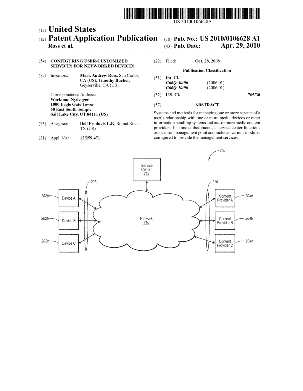 CONFIGURING USER-CUSTOMIZED SERVICES FOR NETWORKED DEVICES - diagram, schematic, and image 01