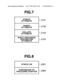 INFORMATION PROCESSING APPARATUS AND STAPLE ATTRIBUTE SETTING METHOD diagram and image
