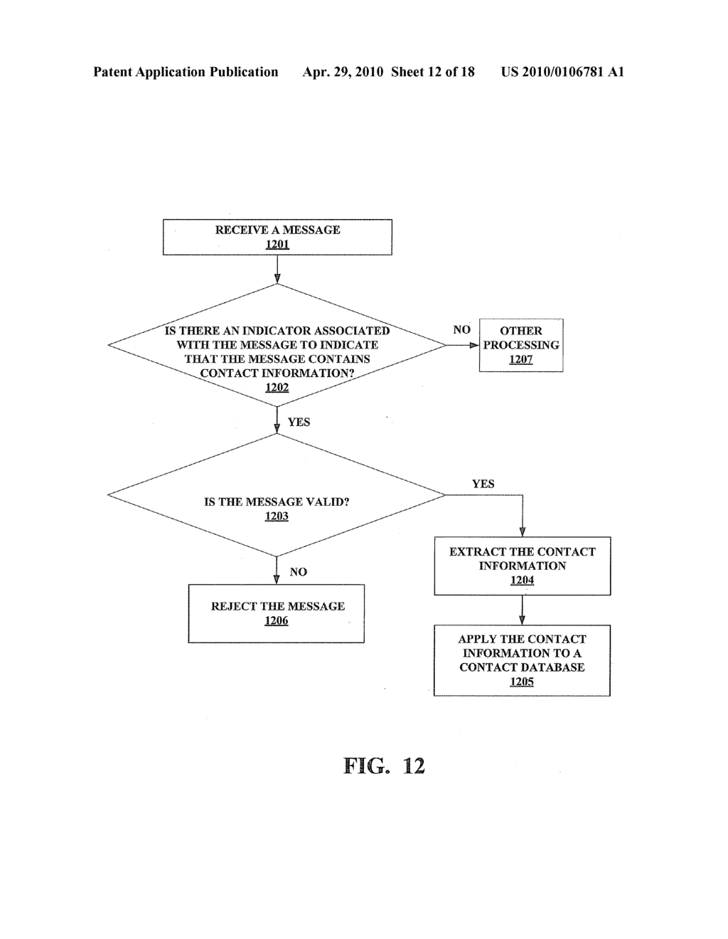 AUTOMATIC UPDATE OF CONTACT INFORMATION IN MESSAGING - diagram, schematic, and image 13