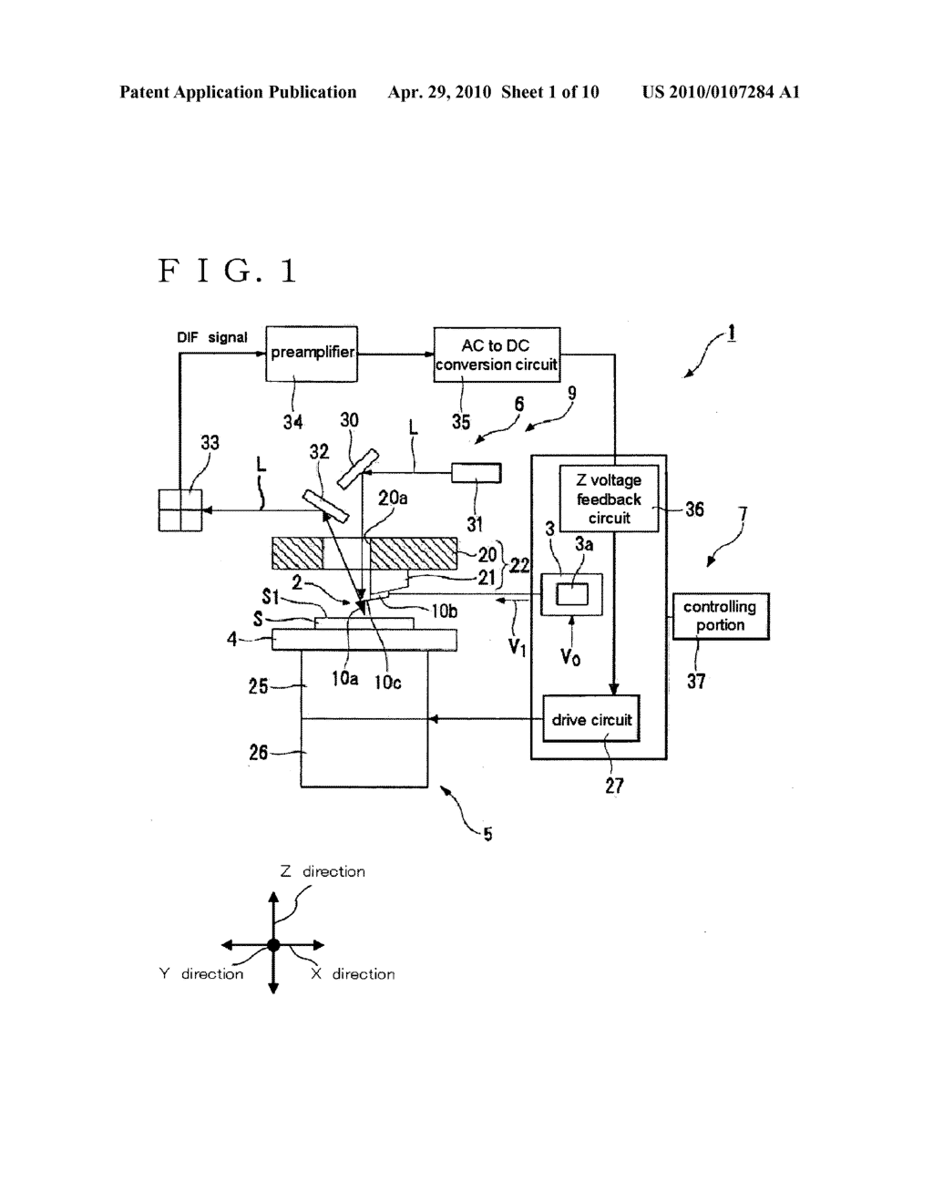 Cantilever, cantilever system, scanning probe microscope, mass sensor apparatus, viscoelasticity measuring instrument, manipulation apparatus, displacement determination method of cantilever, vibration method of cantilever and deformation method of cantilever - diagram, schematic, and image 02