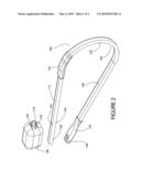 ELONGATED, U-SHAPED, BIASED CLEANING APPARATUS WITH HANDLE ALIGNED WITH CLEANING HEAD diagram and image