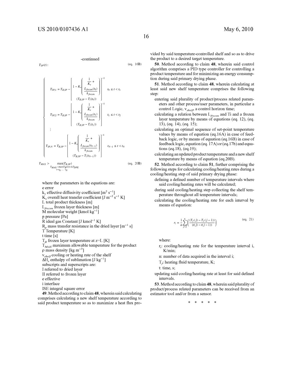 METHOD AND SYSTEM FOR CONTROLLING A FREEZE DRYING PROCESS - diagram, schematic, and image 24