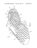 Article of Footwear Comprising a Plurality of Strips diagram and image