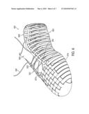 Article of Footwear Comprising a Plurality of Strips diagram and image