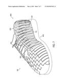 Article of Footwear Comprising a Plurality of Strips diagram and image