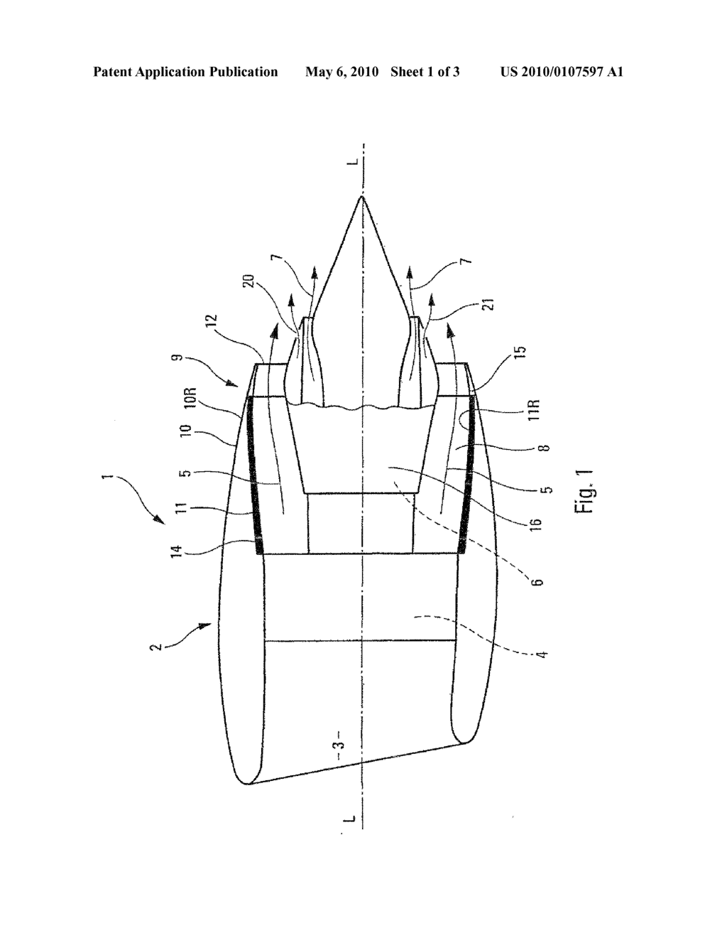 Method for Reducing Sound Output at the Back of a Turbo Engine and Turbo Engine Improved By This Method - diagram, schematic, and image 02