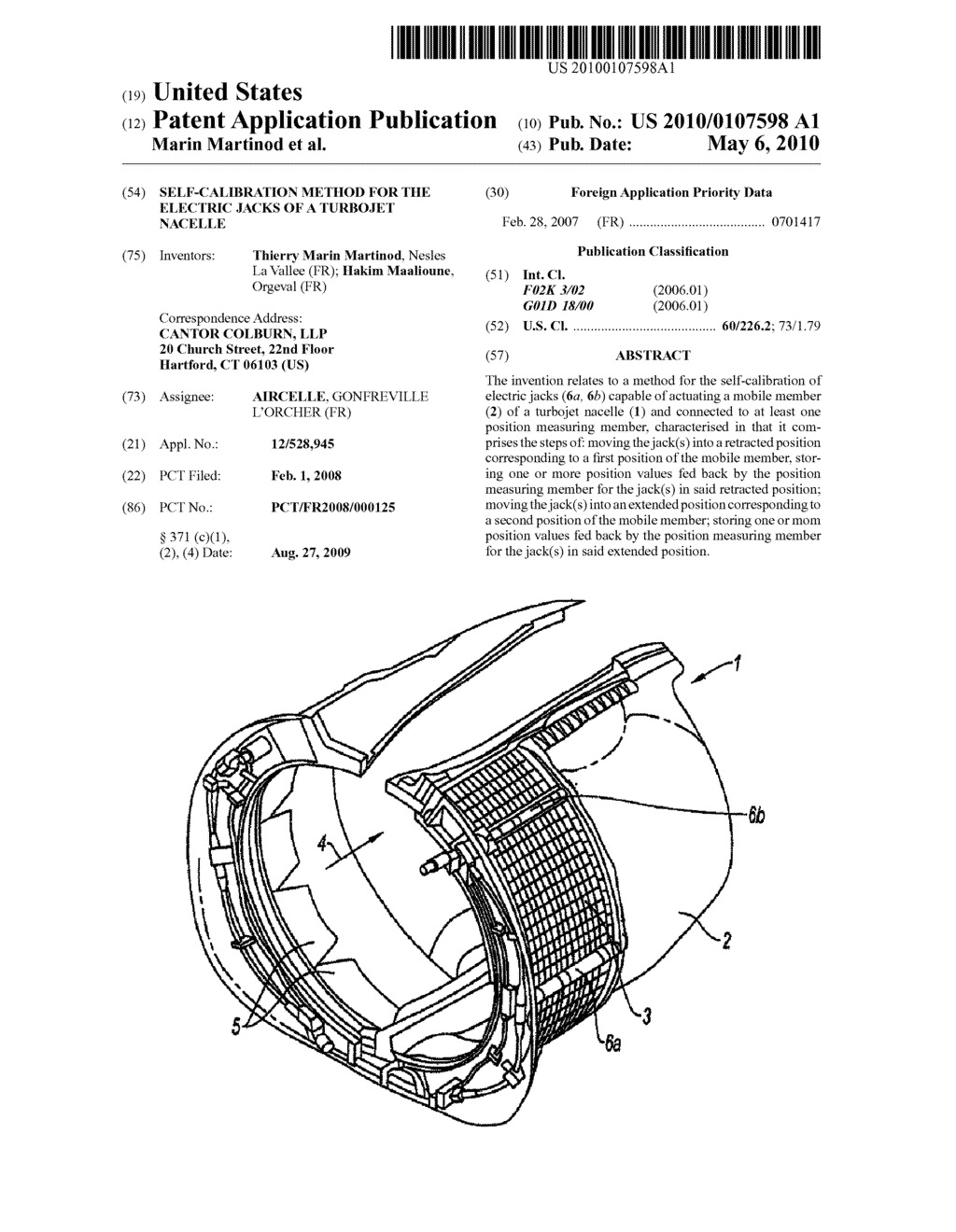 SELF-CALIBRATION METHOD FOR THE ELECTRIC JACKS OF A TURBOJET NACELLE - diagram, schematic, and image 01