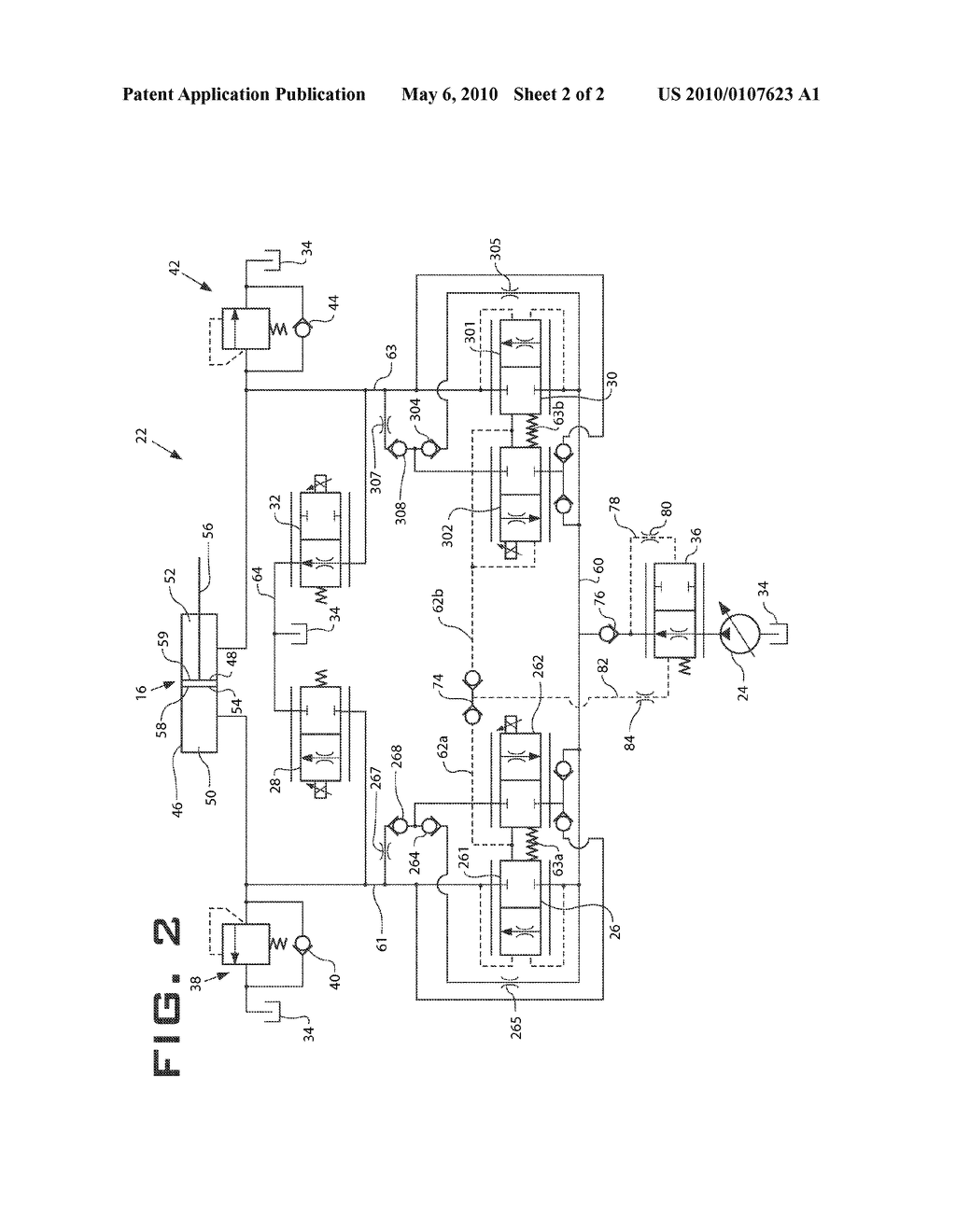 HYDRAULIC SYSTEM HAVING AN EXTERNAL PRESSURE COMPENSATOR - diagram, schematic, and image 03