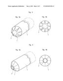 Device and process for distributing a fluid diagram and image