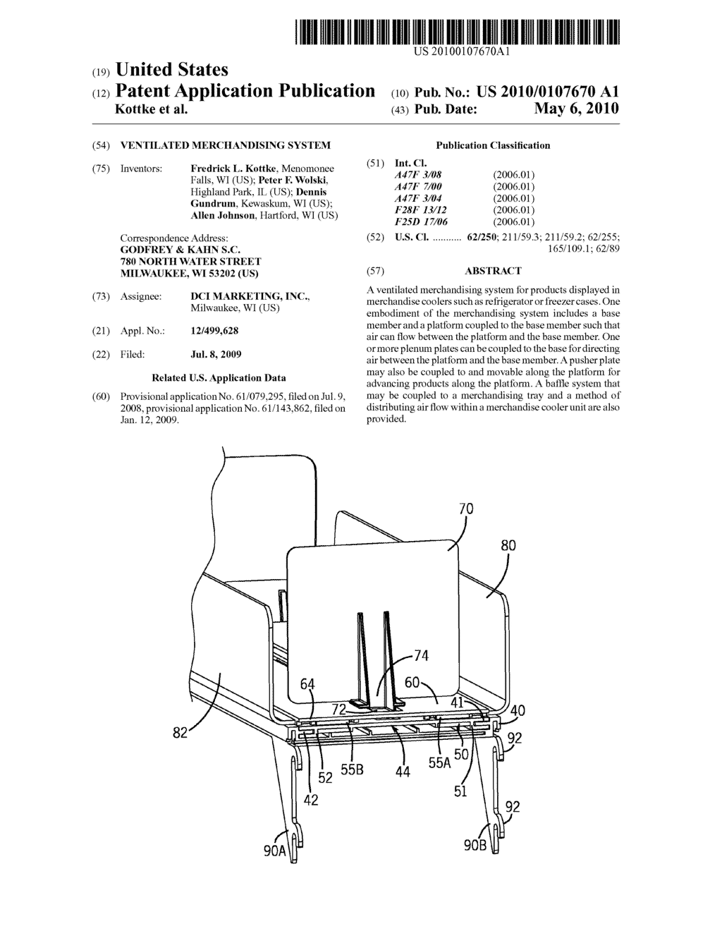 VENTILATED MERCHANDISING SYSTEM - diagram, schematic, and image 01