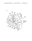 DIE FOR EXTRUSION MOLDING OF METAL MATERIAL diagram and image