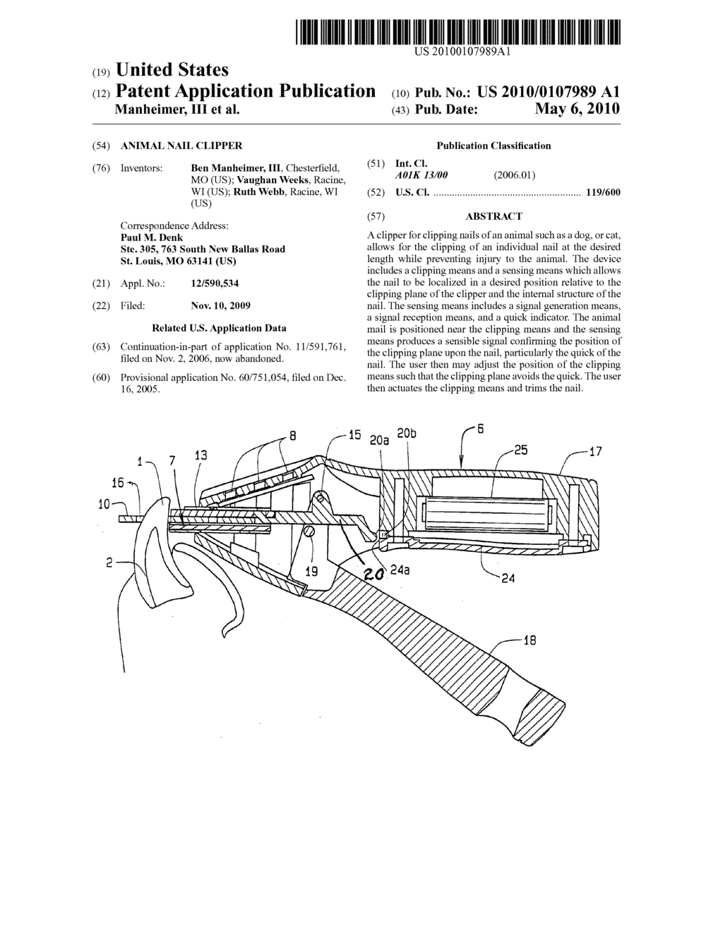 Animal nail clipper - diagram, schematic, and image 01