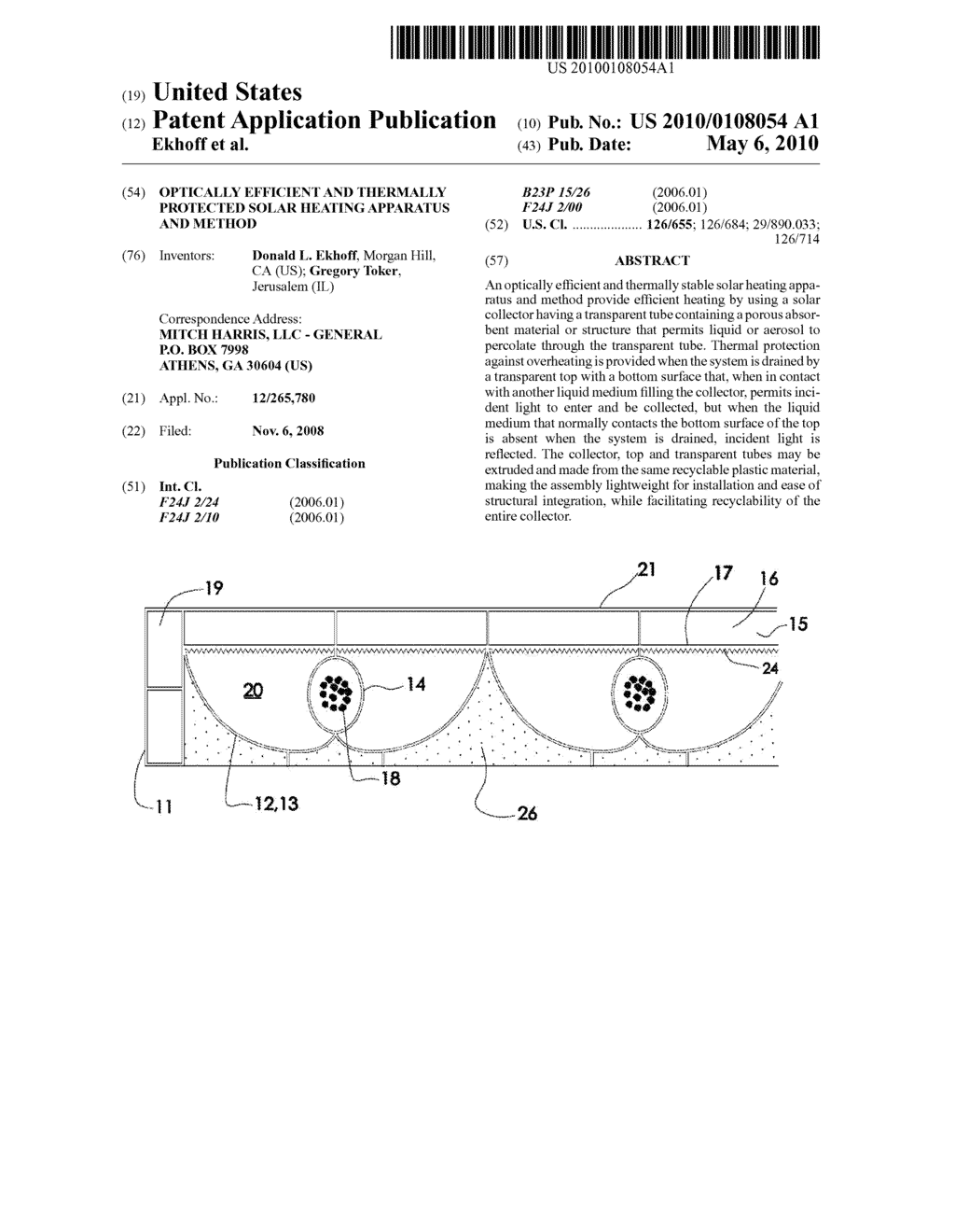 OPTICALLY EFFICIENT AND THERMALLY PROTECTED SOLAR HEATING APPARATUS AND METHOD - diagram, schematic, and image 01