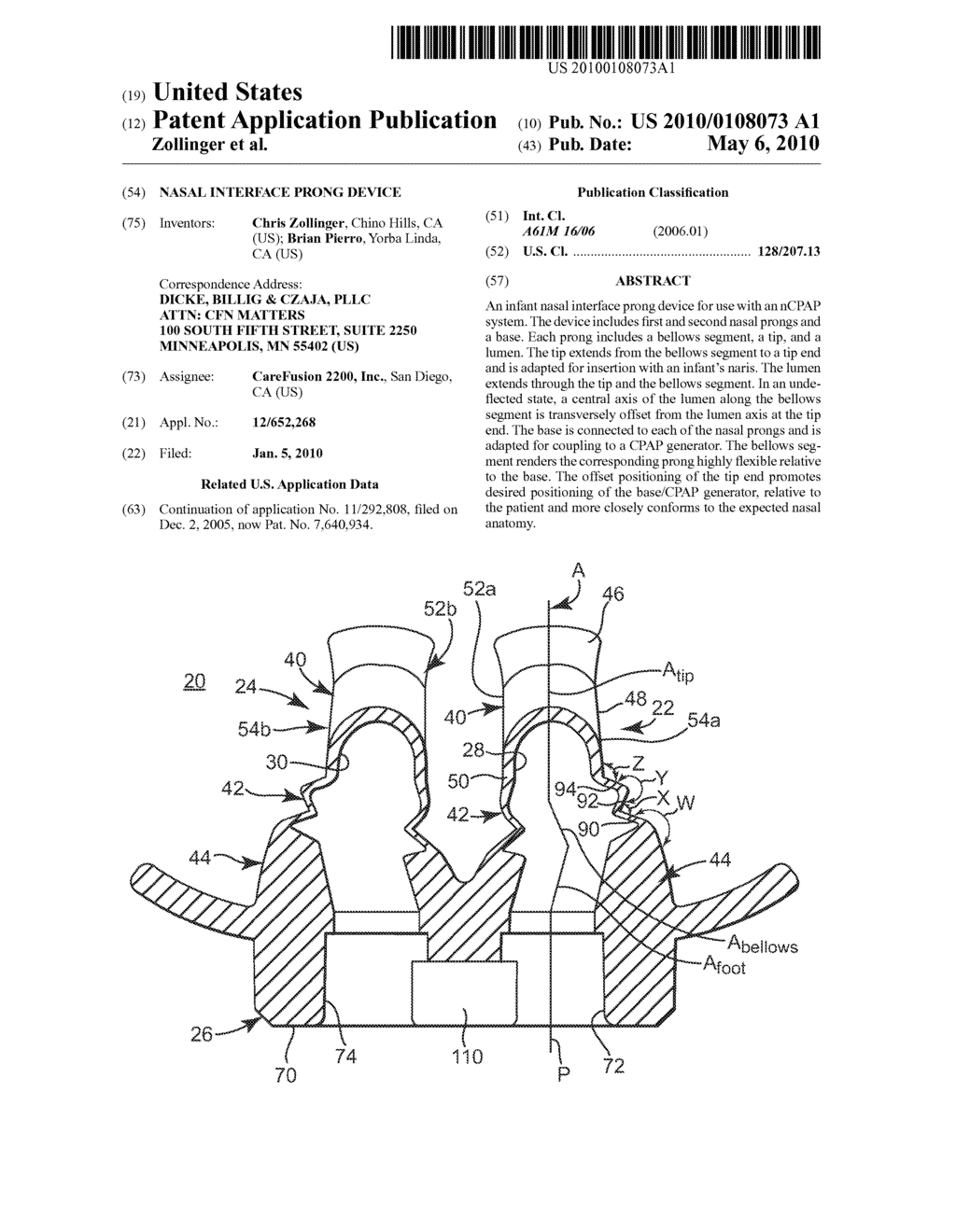 NASAL INTERFACE PRONG DEVICE - diagram, schematic, and image 01