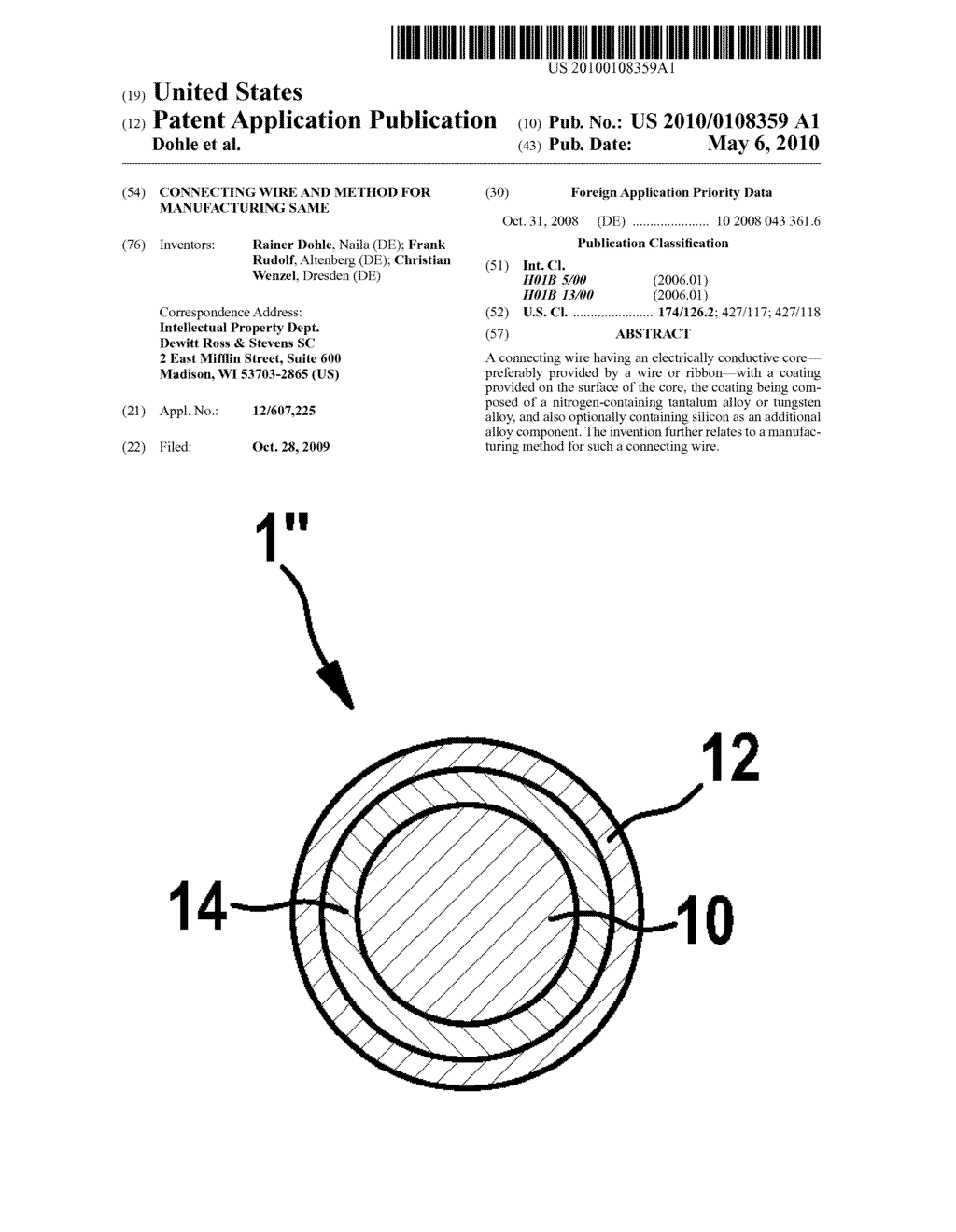 CONNECTING WIRE AND METHOD FOR MANUFACTURING SAME - diagram, schematic, and image 01