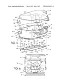 Weatherproof cover assembly for an electrical box having a water intrusion barrier diagram and image