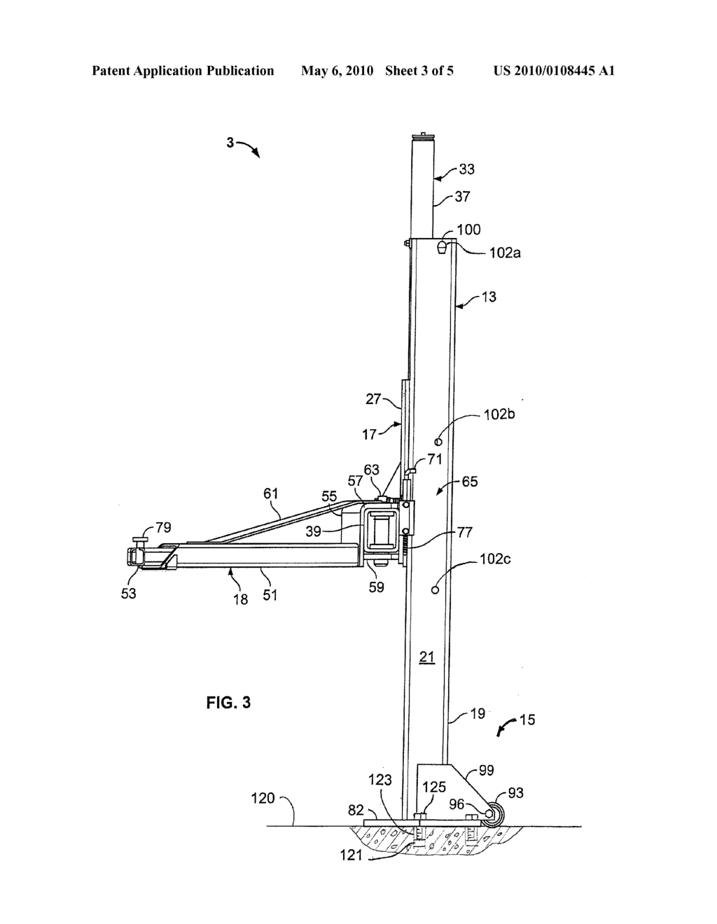 PORTABLE TWO POST AUTOMOBILE LIFT - diagram, schematic, and image 04