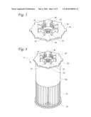 FLUID FILTER WITH AN ATTACHMENT STRUCTURE ON AN ENDPLATE OF THE FILTERING ELEMENT diagram and image