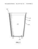 INSULATED DOUBLE-WALLED DISPOSABLE PLASTIC CUP diagram and image