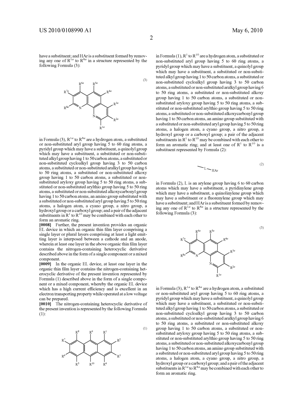 NITROGENOUS HETEROCYCLIC DERIVATIVE AND ORGANIC ELECTROLUMINESCENCE DEVICE MAKING USE OF THE SAME - diagram, schematic, and image 03