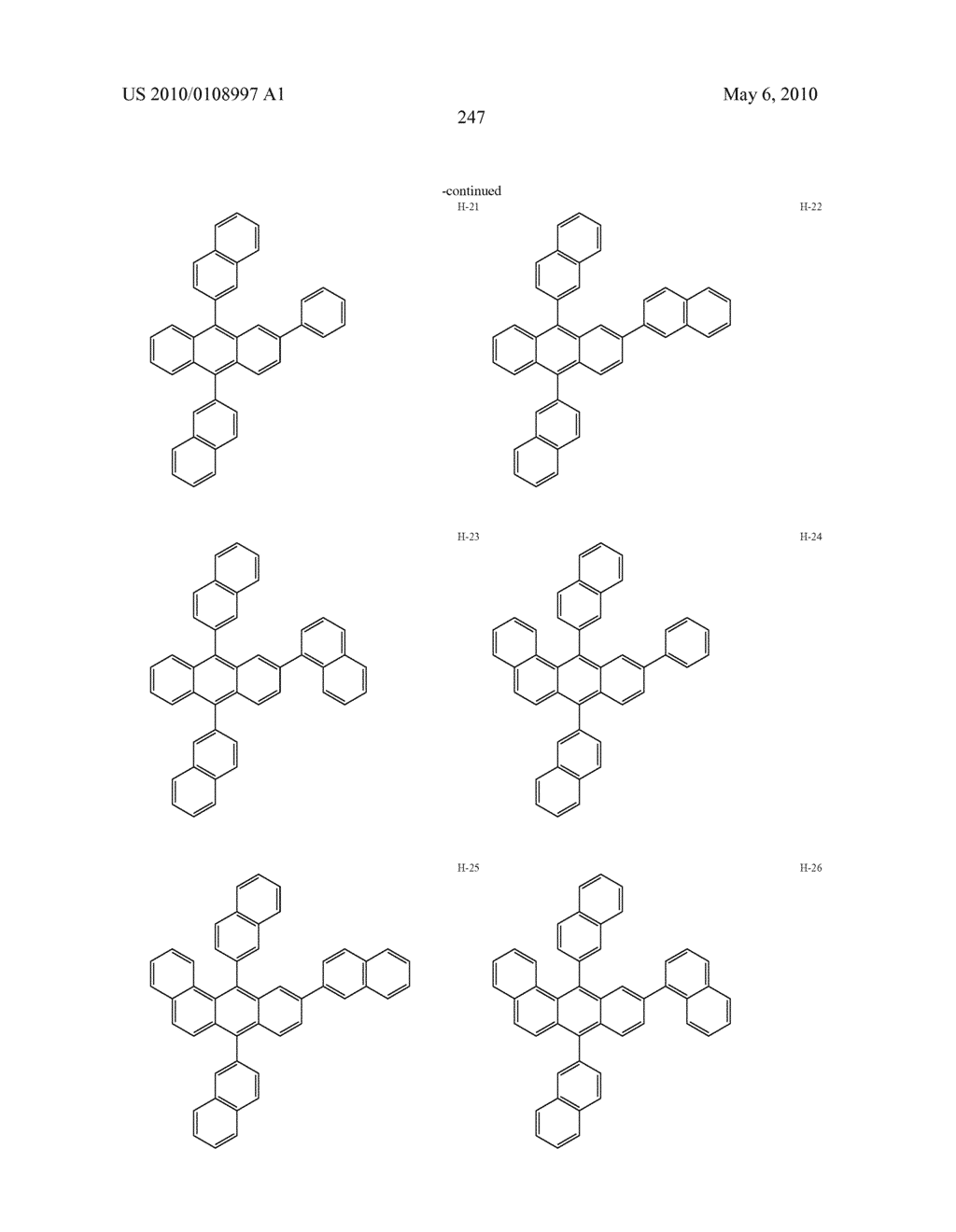 Novel organic electroluminescent compounds and organic electroluminescent device using the same - diagram, schematic, and image 250