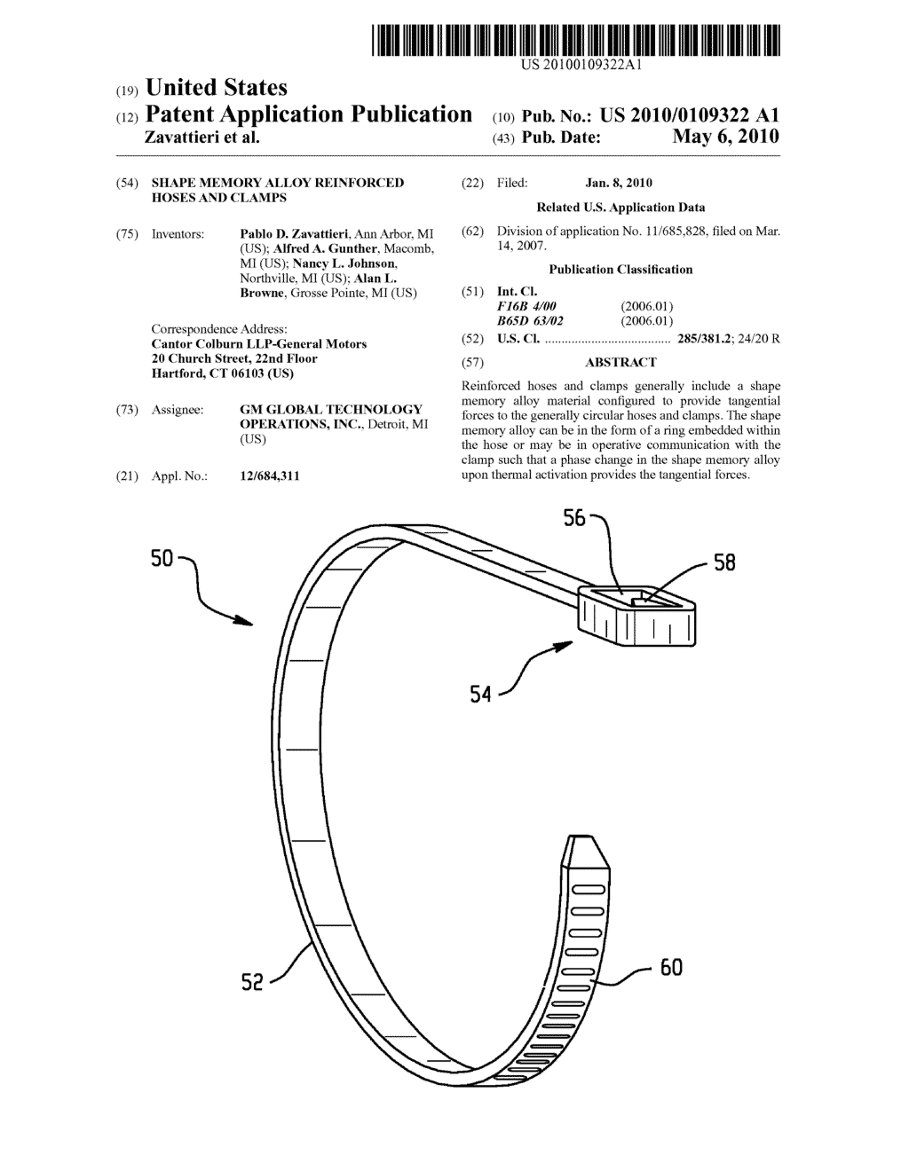 Shape Memory Alloy Reinforced Hoses and Clamps - diagram, schematic, and image 01