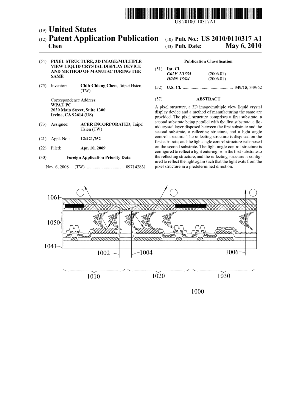 PIXEL STRUCTURE, 3D IMAGE/MULTIPLE VIEW LIQUID CRYSTAL DISPLAY DEVICE AND METHOD OF MANUFACTURING THE SAME - diagram, schematic, and image 01