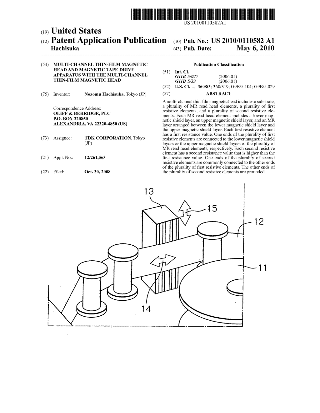 MULTI-CHANNEL THIN-FILM MAGNETIC HEAD AND MAGNETIC TAPE DRIVE APPARATUS WITH THE MULTI-CHANNEL THIN-FILM MAGNETIC HEAD - diagram, schematic, and image 01