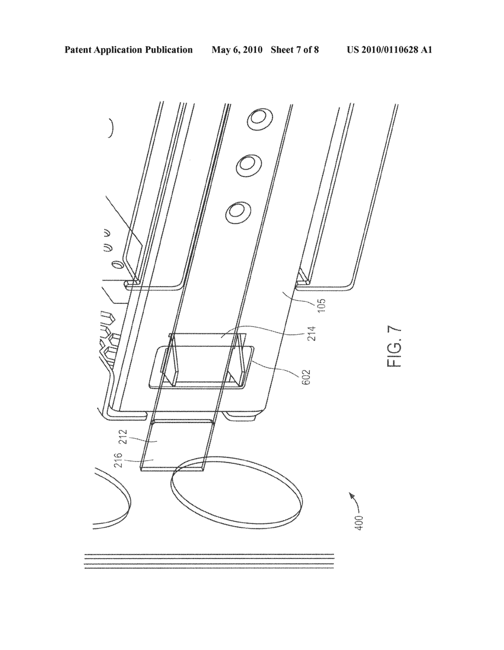 Apparatus and Method for Enhancing the Maintainability and Cooling of Computer Components on Trays in a Cabinet - diagram, schematic, and image 08