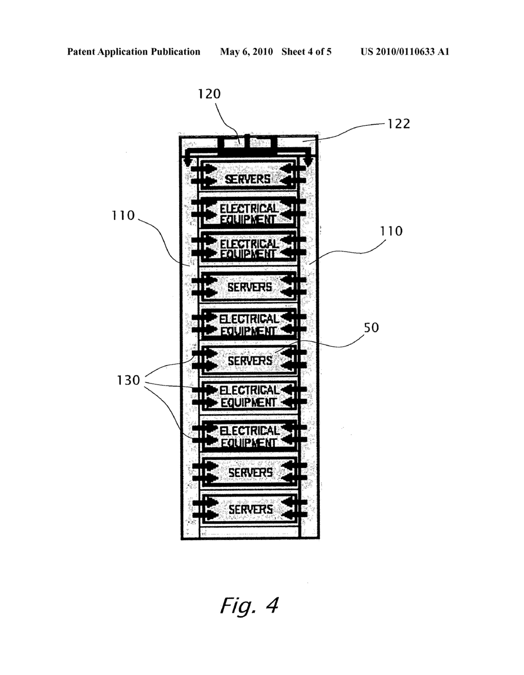  INTEGRATED ACTIVE COOLED CABINET/RACK FOR ELECTRONIC EQUIPMENTS - diagram, schematic, and image 05