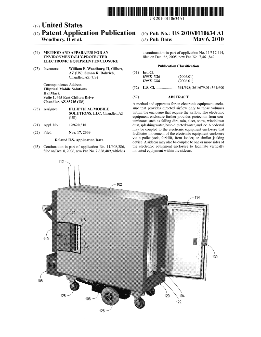 METHOD AND APPARATUS FOR AN ENVIRONMENTALLY-PROTECTED ELECTRONIC EQUIPMENT ENCLOSURE - diagram, schematic, and image 01