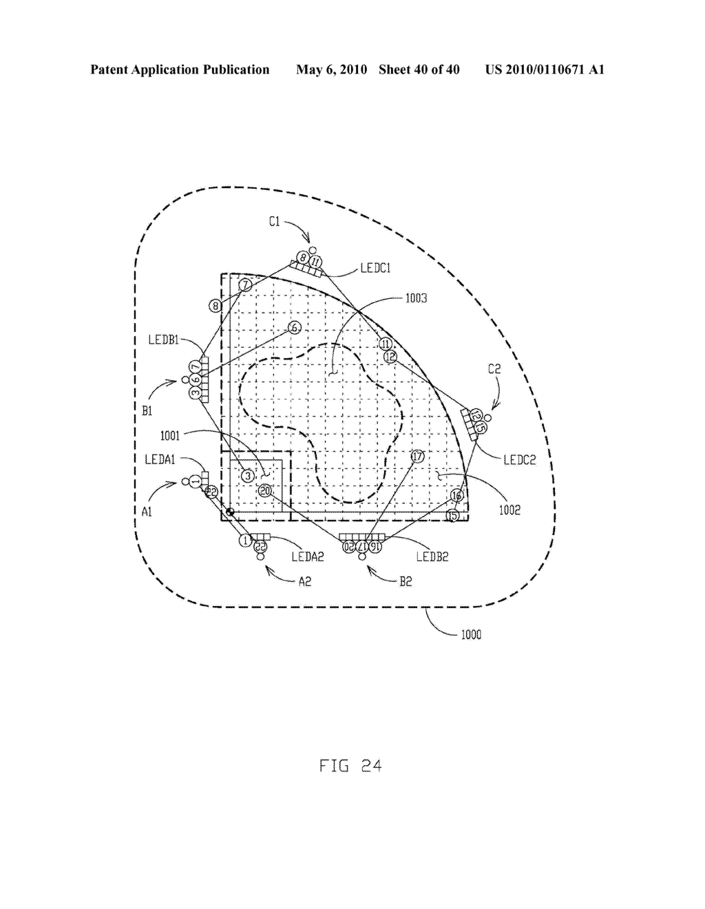 METHOD, SYSTEM, AND APPARATUS FOR HIGHLY CONTROLLED LIGHT DISTRIBUTION FROM LIGHT FIXTURE USING MULTIPLE LIGHT SOURCES (LEDS) - diagram, schematic, and image 41