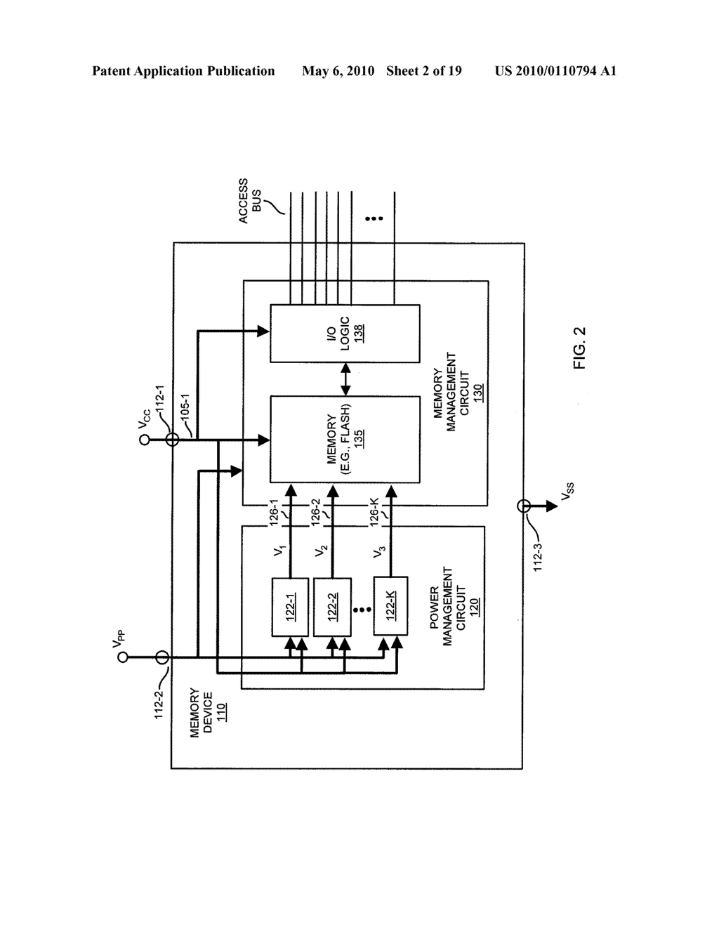 NON-VOLATILE SEMICONDUCTOR MEMORY HAVING MULTIPLE EXTERNAL POWER SUPPLIES - diagram, schematic, and image 03